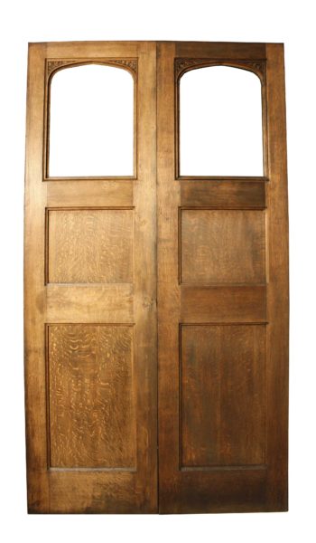 A Pair of Victorian Oak Doors
