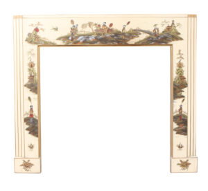 An Antique English Chinoiserie Fire Surround