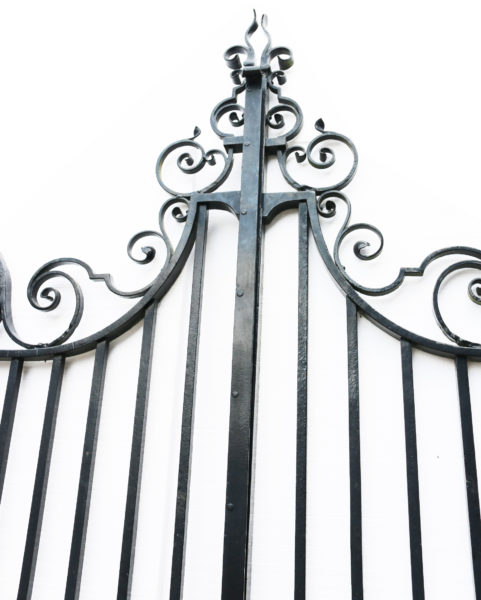 A Pair of Antique Wrought Iron Driveway Gates 12 ft / 3.7m