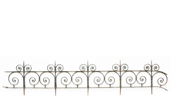 A Wrought Iron Side Gate, Post and Railing