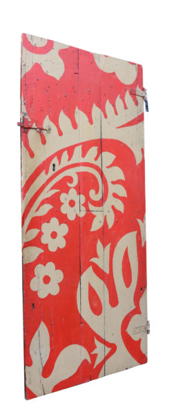 An Antique Painted Oak Plank Door