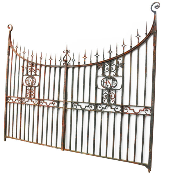 A Pair of Antique Wrought Iron Driveway Gates 12ft /3.5m