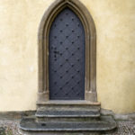 An Antique Oak Panelled Door