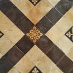 Reclaimed Green ‘Squares and Lines’ Cement Floor or Wall Tiles 4 m2 (43 ft2)