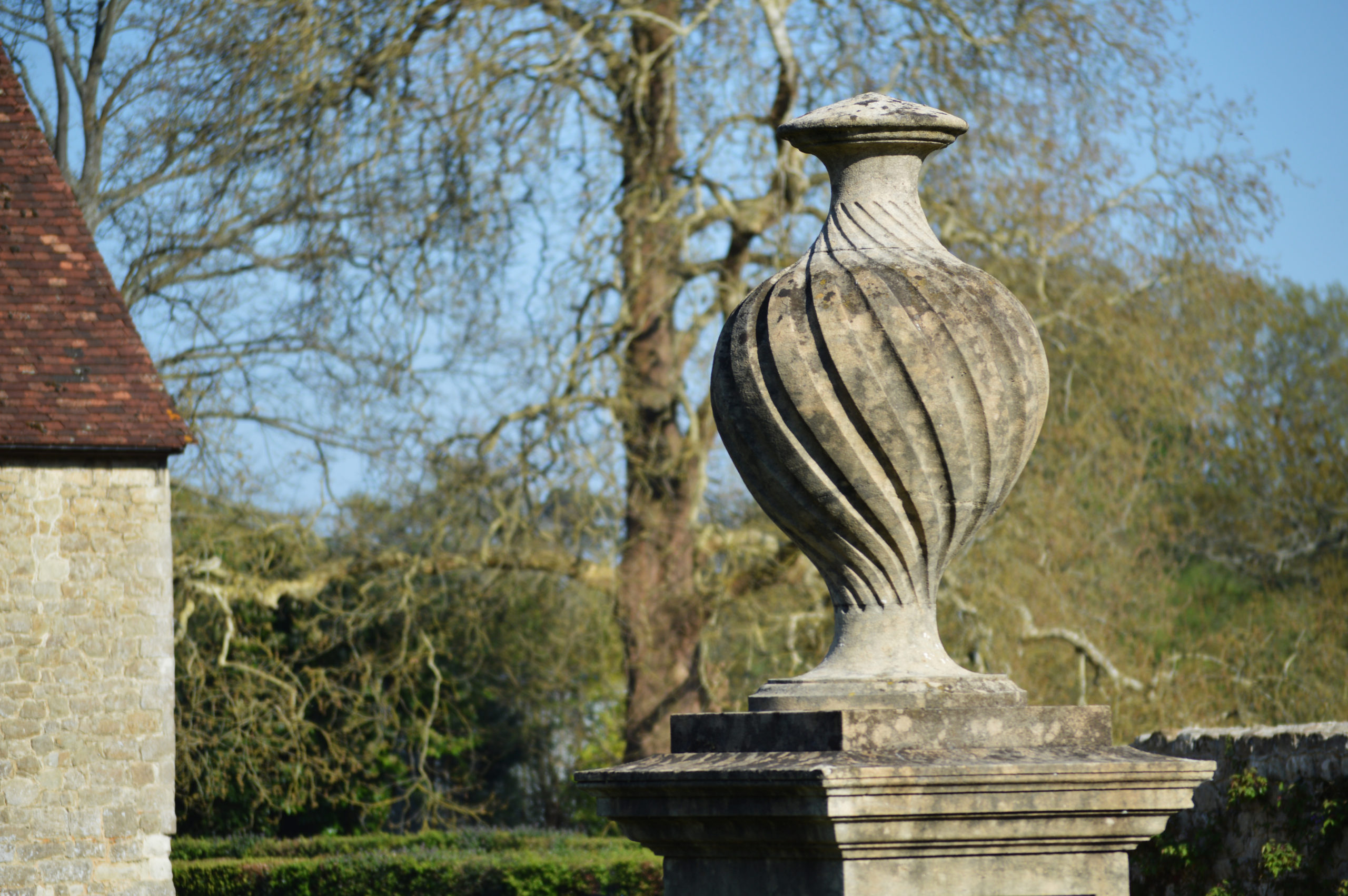 A Pair of Reclaimed Antique Cast Iron Garden Urns