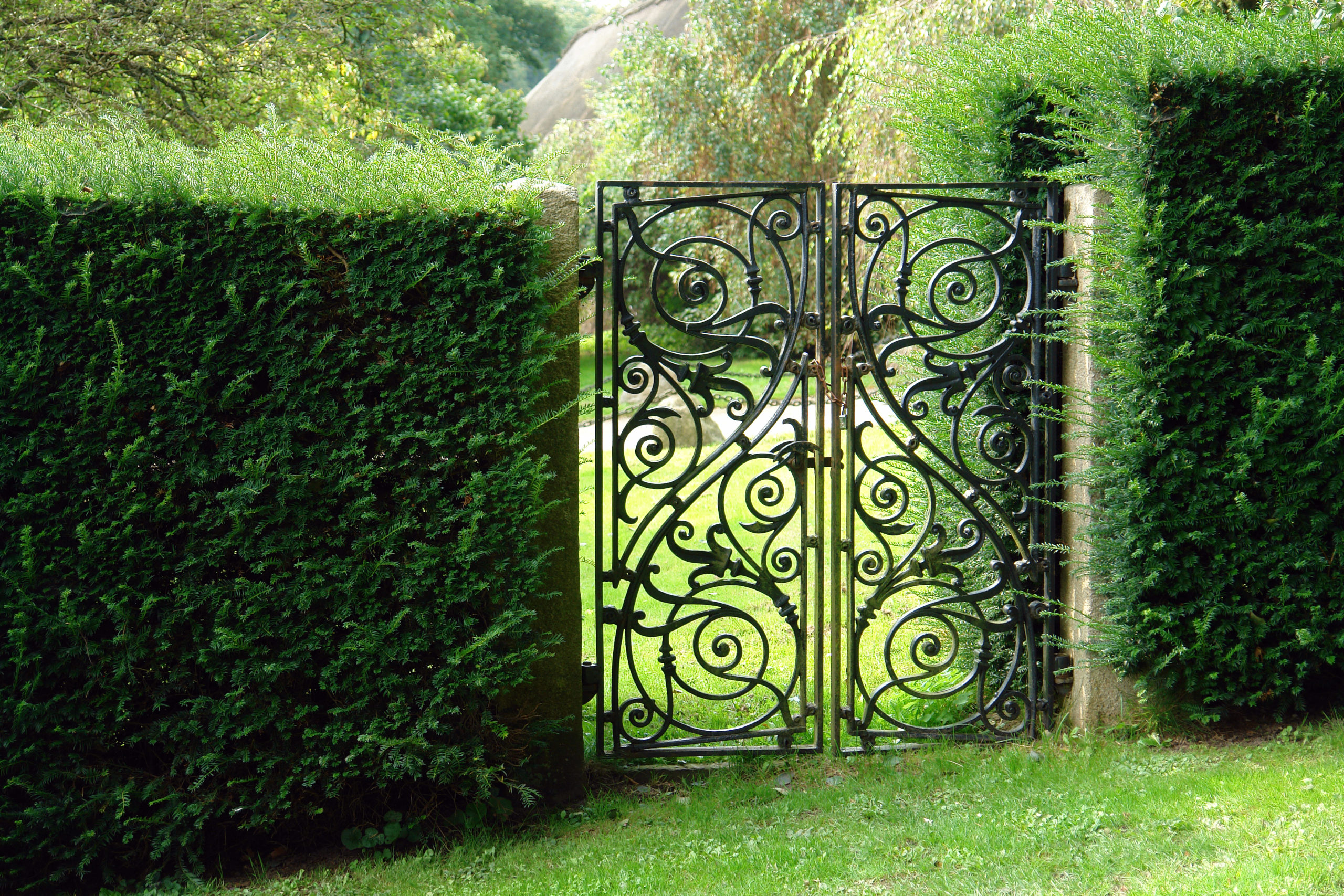 A 1930s Wrought Iron Arched Gate or Door