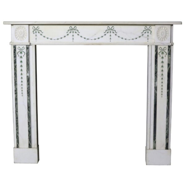 English Georgian Bossi Style Marble Fireplace