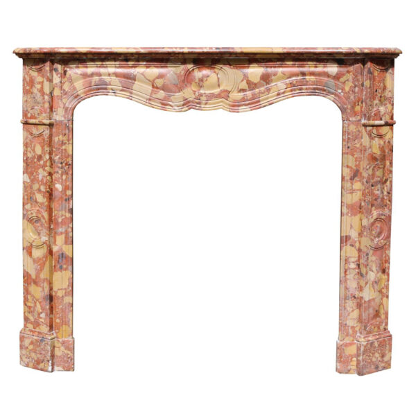 Antique Louis XV Breche D’alpe Marble Fireplace