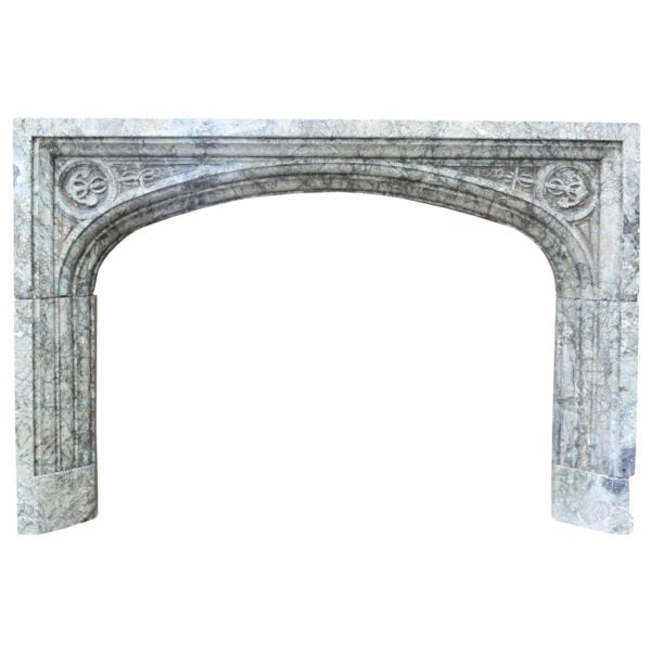 Antique Maurin Green Marble Fire Surround