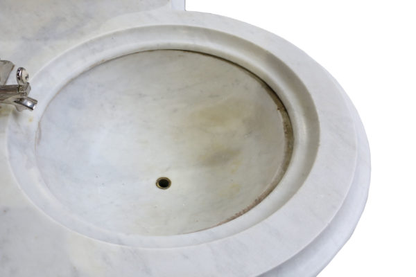 An Antique George Jennings Carrara Marble Wash Basin or Sink