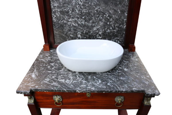 An Antique English Wash Stand with Basin