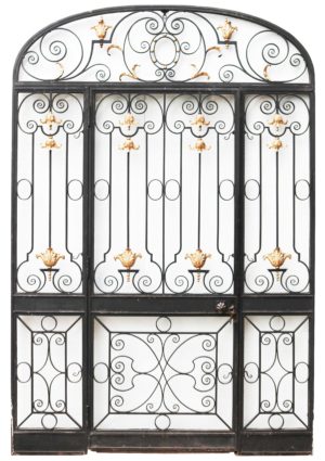 A Reclaimed Glazed Wrought Iron Entrance-way