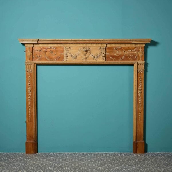 George III Carved Pine Fire Surround in the Adam Style