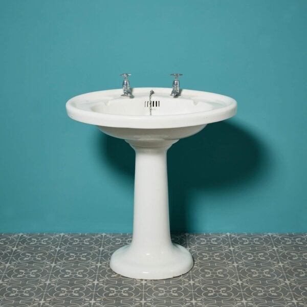 Reclaimed Shanks & Co Art Deco Pedestal Sink