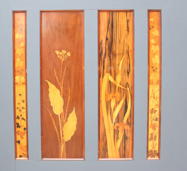 Set of Reclaimed 1930’s Marquetry Inlaid Sliding Doors