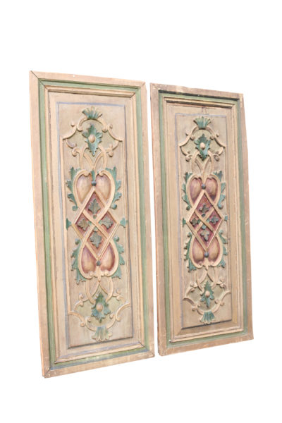 Pair of 19th Century Carved Wooden Panels