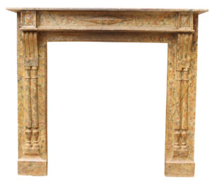 An Antique French Hand Painted Fire Surround