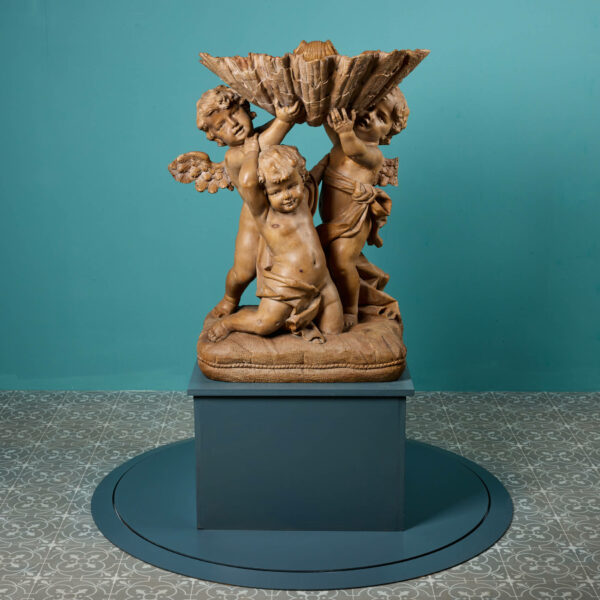 Italian Baroque Style Putti Statue Cherub Group