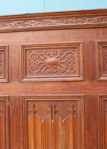 Antique Carved English Oak Linenfold Panelling 8.5 m ( 28 ft )
