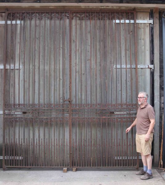 Large Antique Wrought Iron Entrance Gates