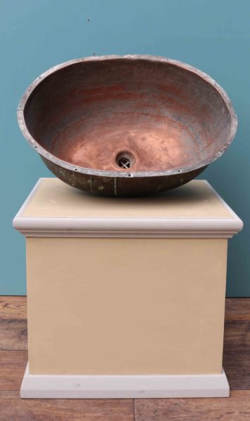 An Antique English Under-mounted Copper Sink or Basin