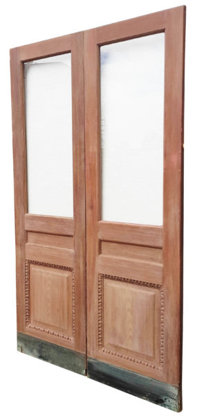 Antique Glazed Teak Double Doors