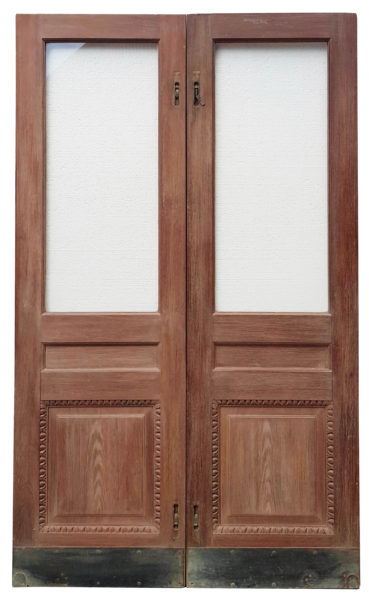 Antique Glazed Teak Double Doors