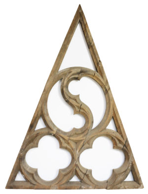 An Antique Carved Ecclesiastical Quatrefoil Tracery Panel