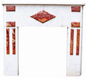 Reclaimed French Carrara Marble Fire Surround