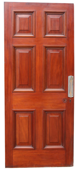 An Antique Mahogany Six Panel Door