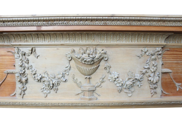 A George III Carved Pine Fire Surround In The Adam Style