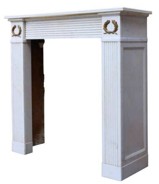 An Antique Louis Philippe Statuary Marble Fire Surround