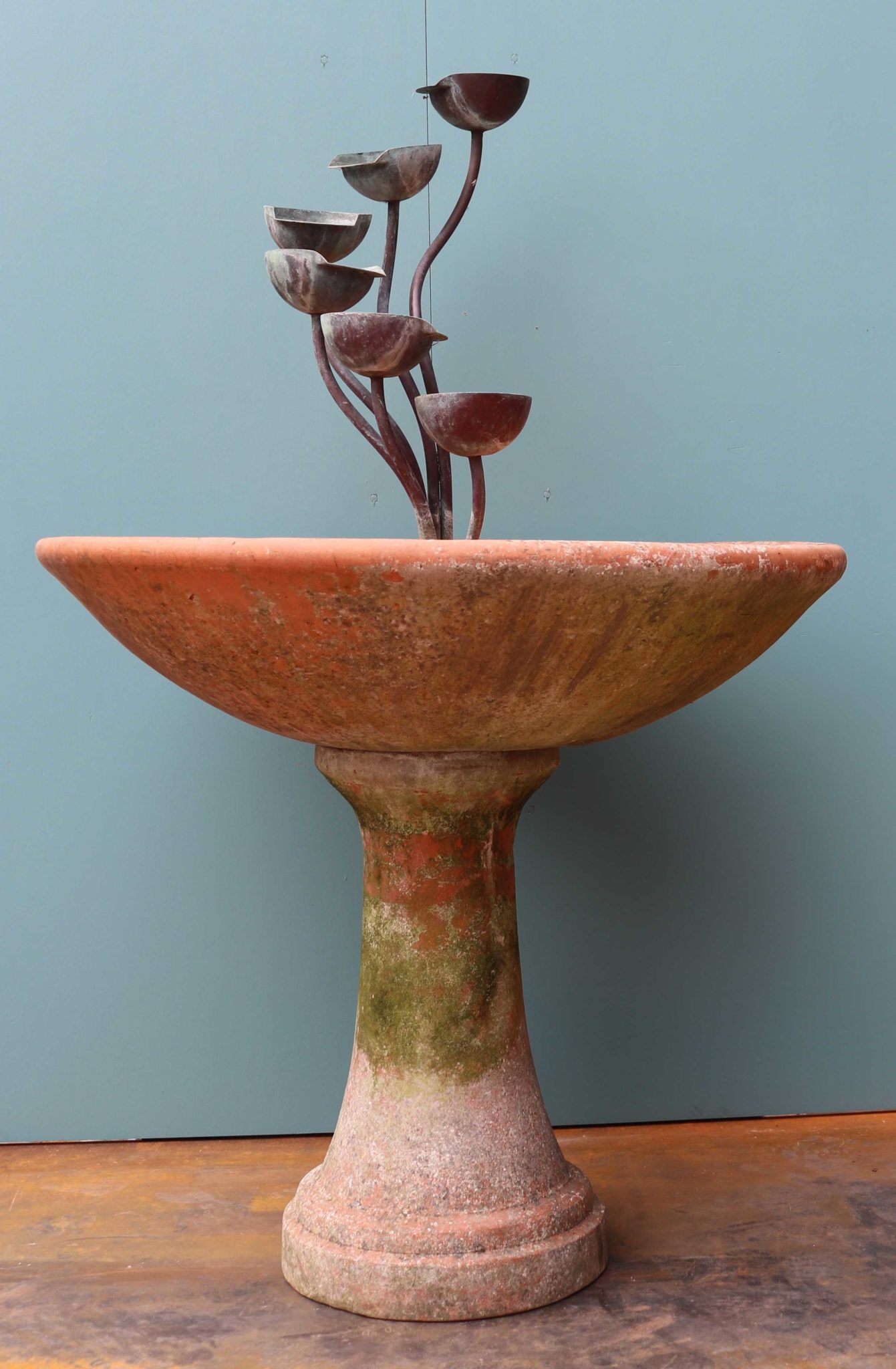 A Reclaimed Copper Cascading Water Fountain UK Architectural Heritage