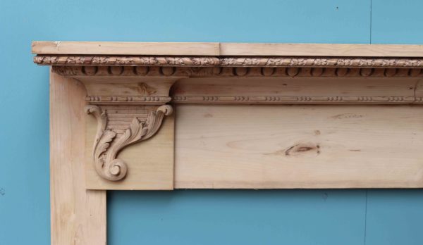 A Reclaimed Antique Carved Pine Fire Surround