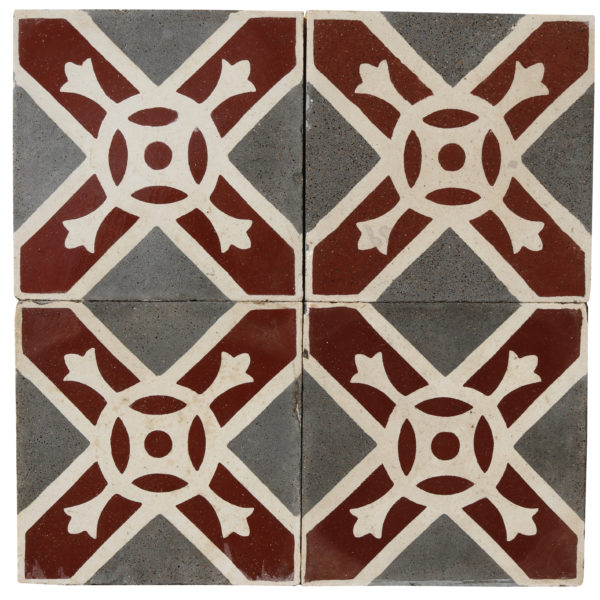 Reclaimed Patterned Encaustic Floor Tiles 6.1 m2 (65 sq ft)