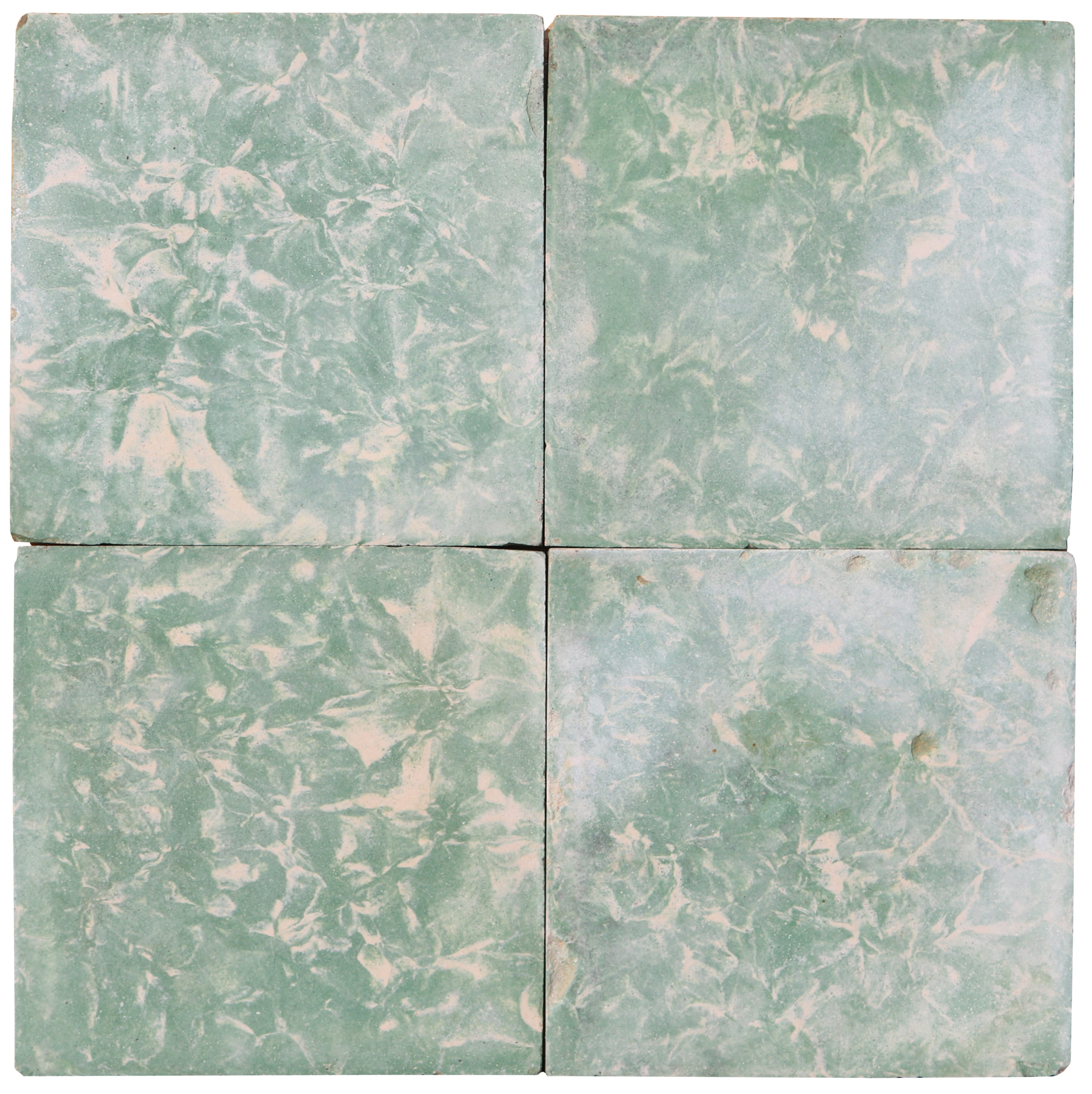 Reclaimed Green Marble Effect Cement, Green Floor Tile