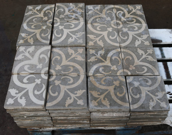 Reclaimed Patterned Encaustic Floor Tiles 5.64  m2 (60 sq ft)