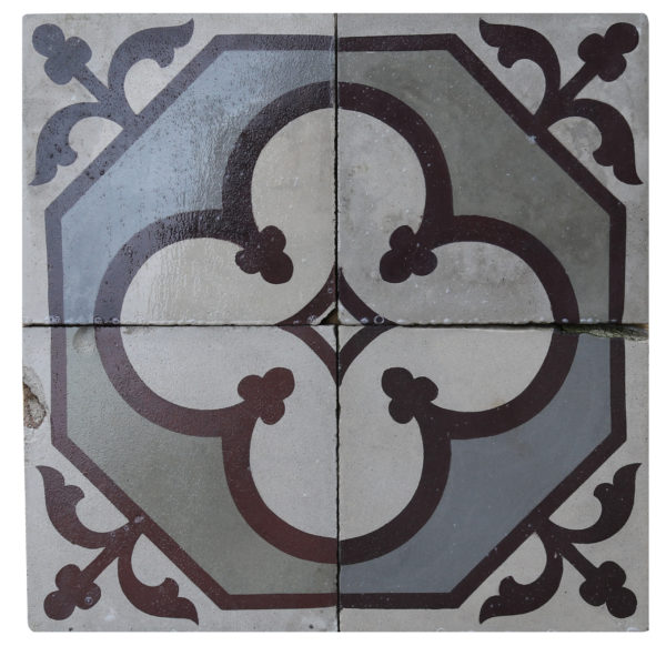 Reclaimed Patterned Encaustic Floor Tiles 3.6 m2 ( 38 sq ft)
