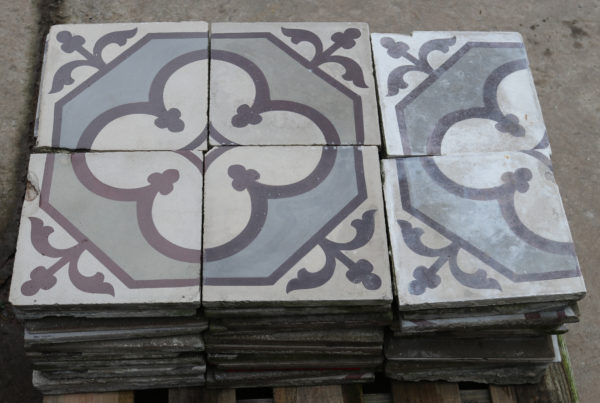Reclaimed Patterned Encaustic Floor Tiles 3.6 m2 ( 38 sq ft)