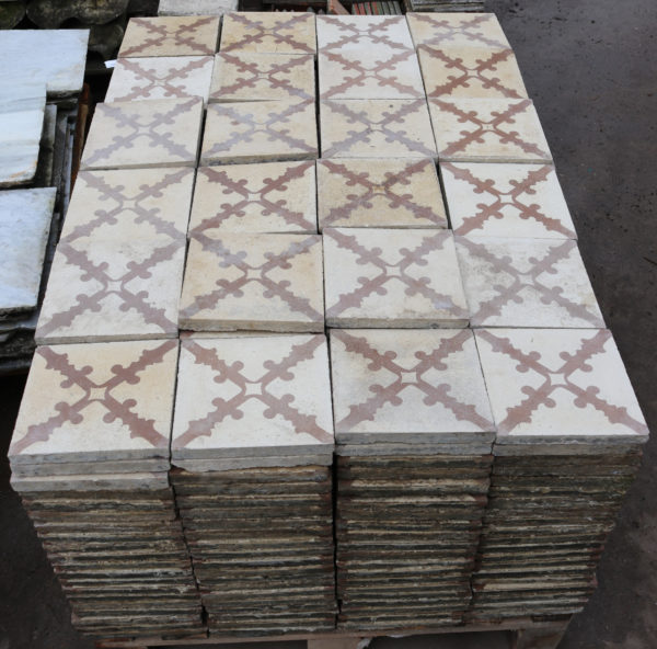 Reclaimed Patterned Encaustic Floor Tiles 19.2 m2 (206 sq ft)