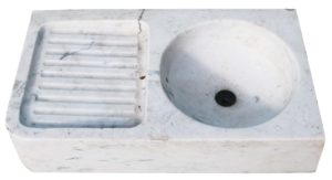 An Antique Italian Carrara Marble Kitchen Sink