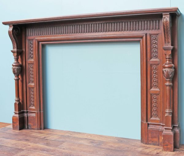A Reclaimed Victorian Jacobean Style Fireplace Surround
