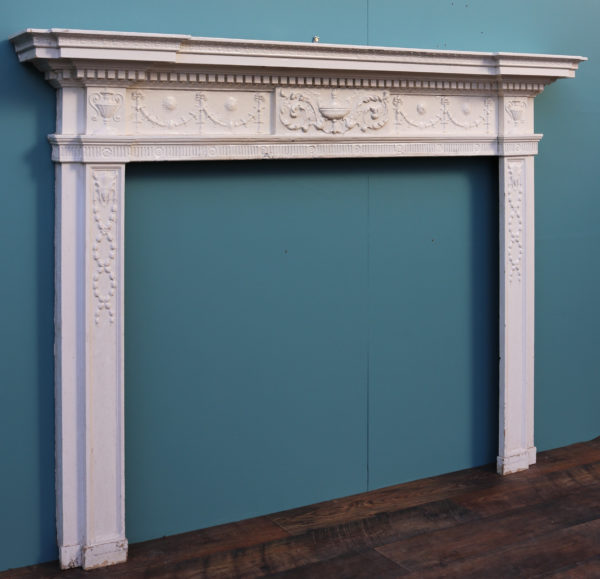 A Neoclassical Style Painted Fire Surround