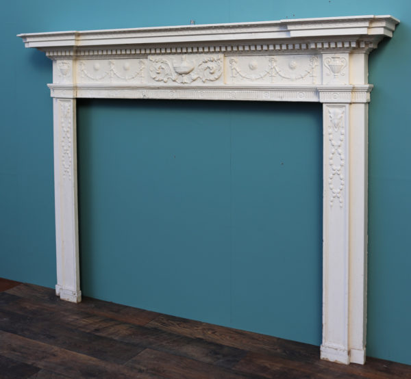 A Neoclassical Style Painted Fire Surround