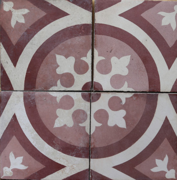 Reclaimed Patterned Encaustic Floor Tiles 2.4 m2 (25 ft2)