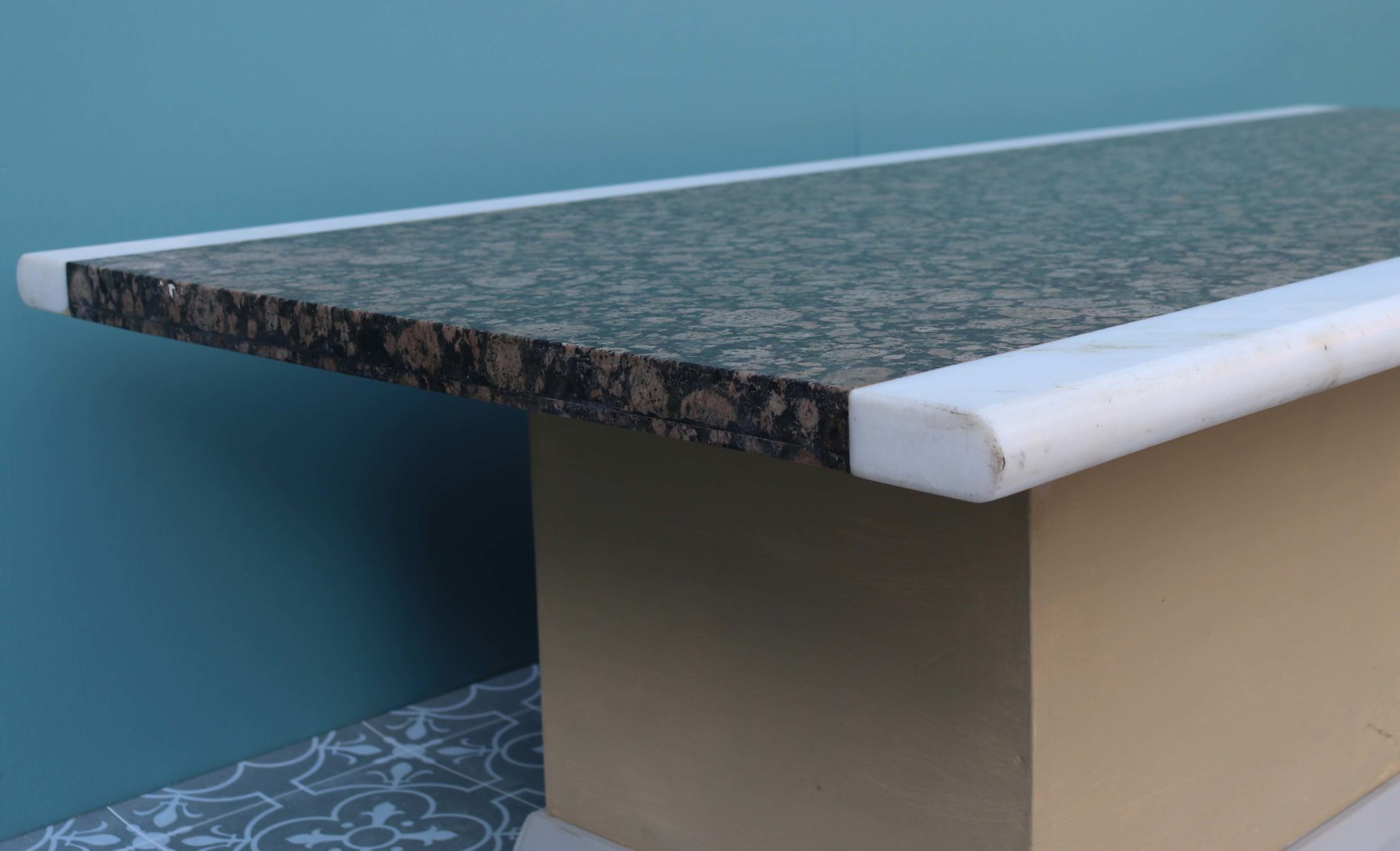 A Reclaimed Marble and Granite Table Top UK Architectural Heritage