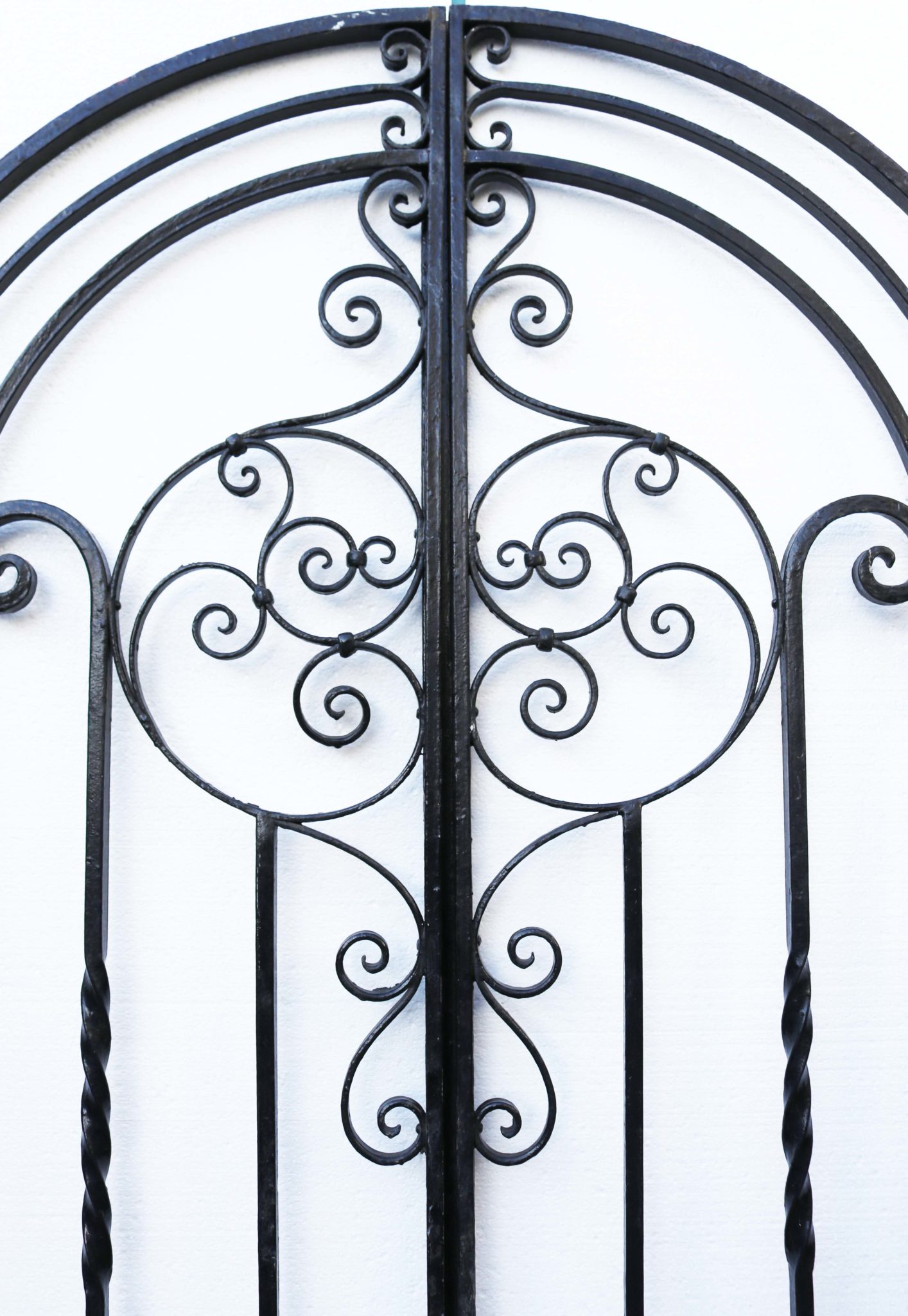 An Antique Arched Wrought Iron Garden Gate - UK Heritage