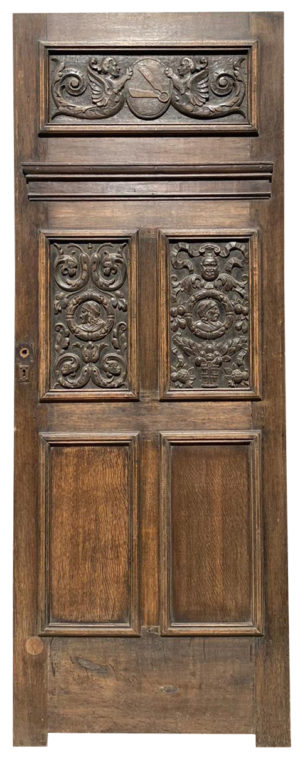 A Reclaimed English Jacobean Style Oak Door