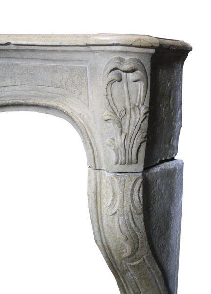 A Reclaimed Late 18th Century Louis XV Stone Fireplace