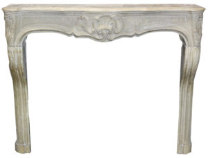 A Reclaimed Late 18th Century Louis XV Stone Fireplace